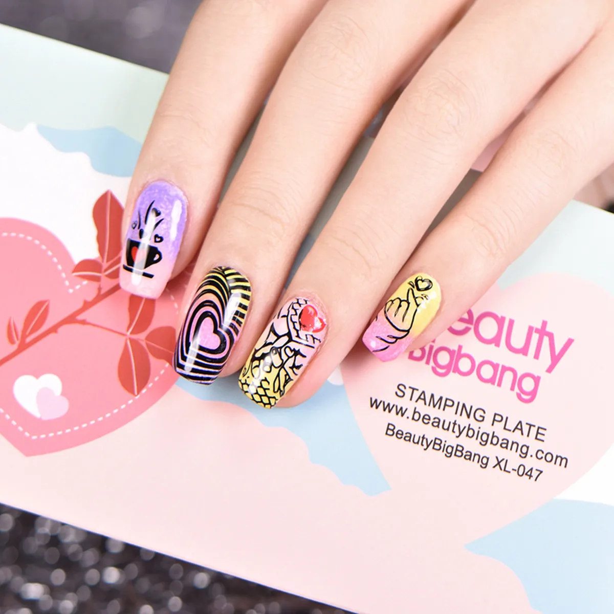 BeautyBigBang 6*12 см модные цветы дизайн ногтей штамповки пластины штамповки для ногтей Аксессуары для дизайна ногтей XL-031-065 шаблоны для ногтей