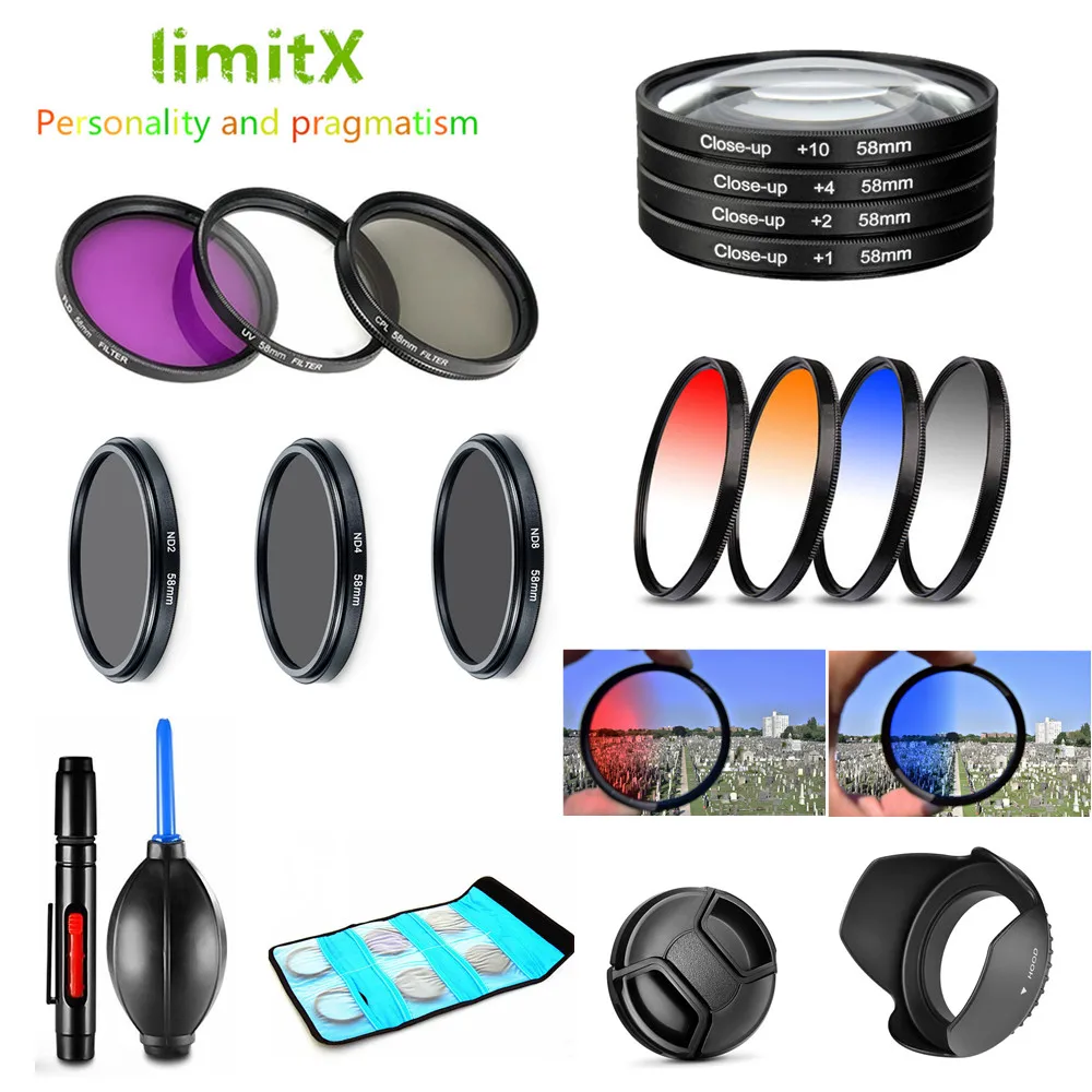 УФ CPL ND FLD градиентный цвет фильтр и крышка объектива для Panasonic FZ1000 II Sony DSC RX10 Mark 2 1