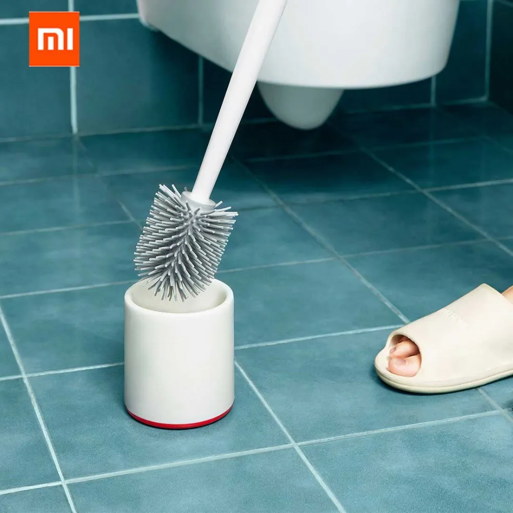 Xiaomi MIjia Yijie TPR щетка для унитаза и держатель Очиститель Набор силикагель напольный инструмент для чистки ванной комнаты