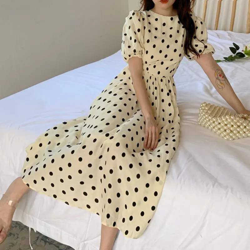 Талия Тонкий Французский Ретро Высокая талия бретель через шею слово платье 2019