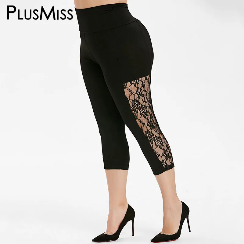PlusMiss размера плюс 5XL Высокая Талия с кружевным плетением чистой Тощий для детей