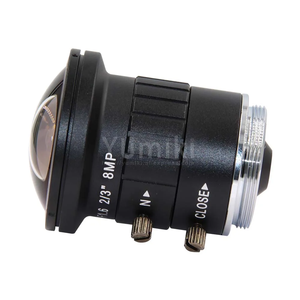 Yumiki 2,5 мм 4K 8MP 2/" F1.6 инфракрасный широкоугольный угол обзора CS крепление монофокусное cctv объектив Авто диафрагма 8 мегапикселей для CCTV 4K камера