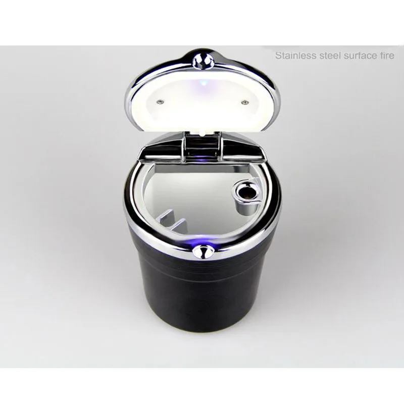 Портативная автомобильная пепельница подставка для сигарет со светодиодным