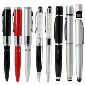 Флэш-накопитель USB с кристаллами, U-диск, емкостная ручка, шариковая ручка, тройной флеш-накопитель 8 ГБ, 16 ГБ, 32 ГБ, 64 ГБ