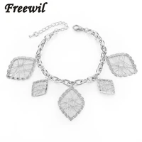 hot sale silver gold charm bracelet retro leaf pendant chain bracelet jewelry for women female