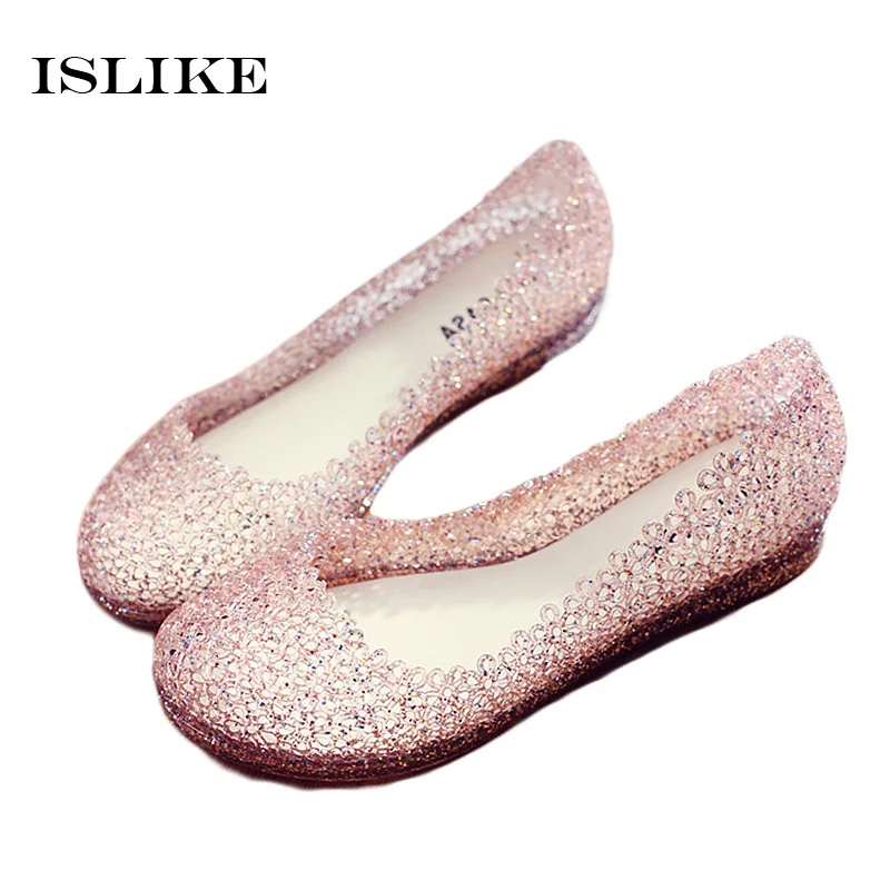 Женские пластиковые сандалии Islike мягкие прозрачные из ПВХ с вырезами милые