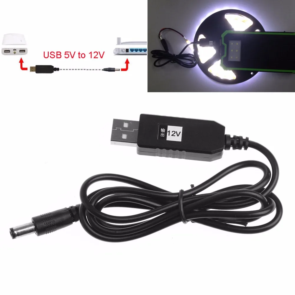 USB DC 5V DC/DC 12V 2 1x5 5 мм Мужской повышающий преобразователь для маршрутизатор