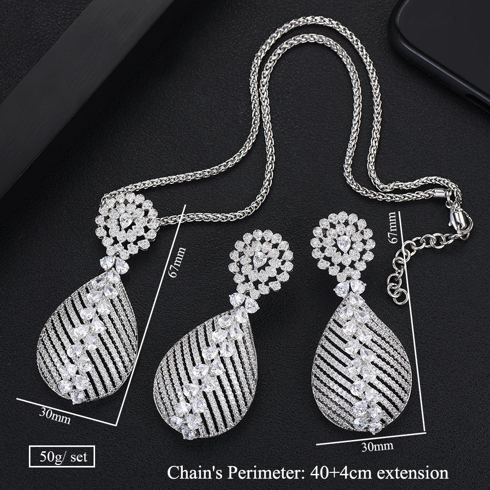 

GODKI Luxury Nigerian Necklace Pendant For Women Wedding Bridal Cubic Zircon Dubai PARTY WEDDING Jewelry 2019