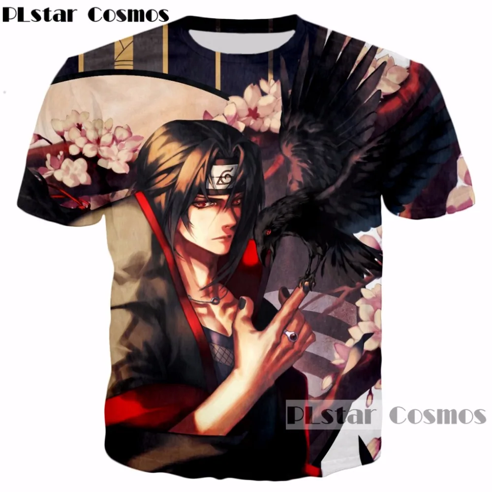 PLstar Cosmos классические винтажные футболки в стиле Харадзюку Наруто красивый Uchiha Itachi принт Мужская 3D Футболка женская аниме футболка