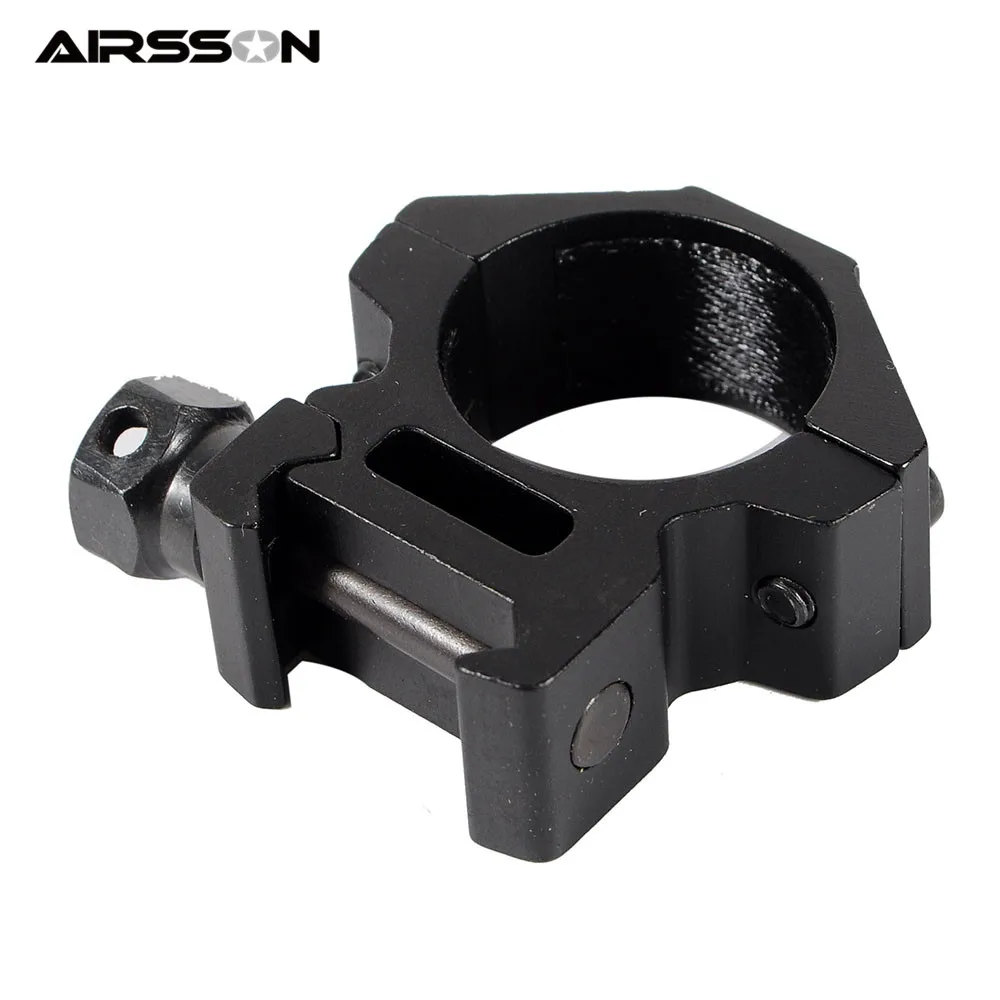 Airsoft 25mm Ring Quick Release Scope Holder Tactical Hunting Accessories Wide Low Mount Military Heavy Duty Weaver Rail|scope mount flashlight|25mm