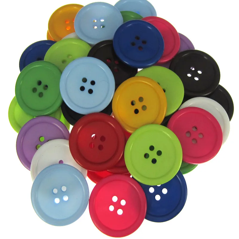 Большие круглые полимерные пуговицы 24 шт. большие кнопки подходят для фотографий