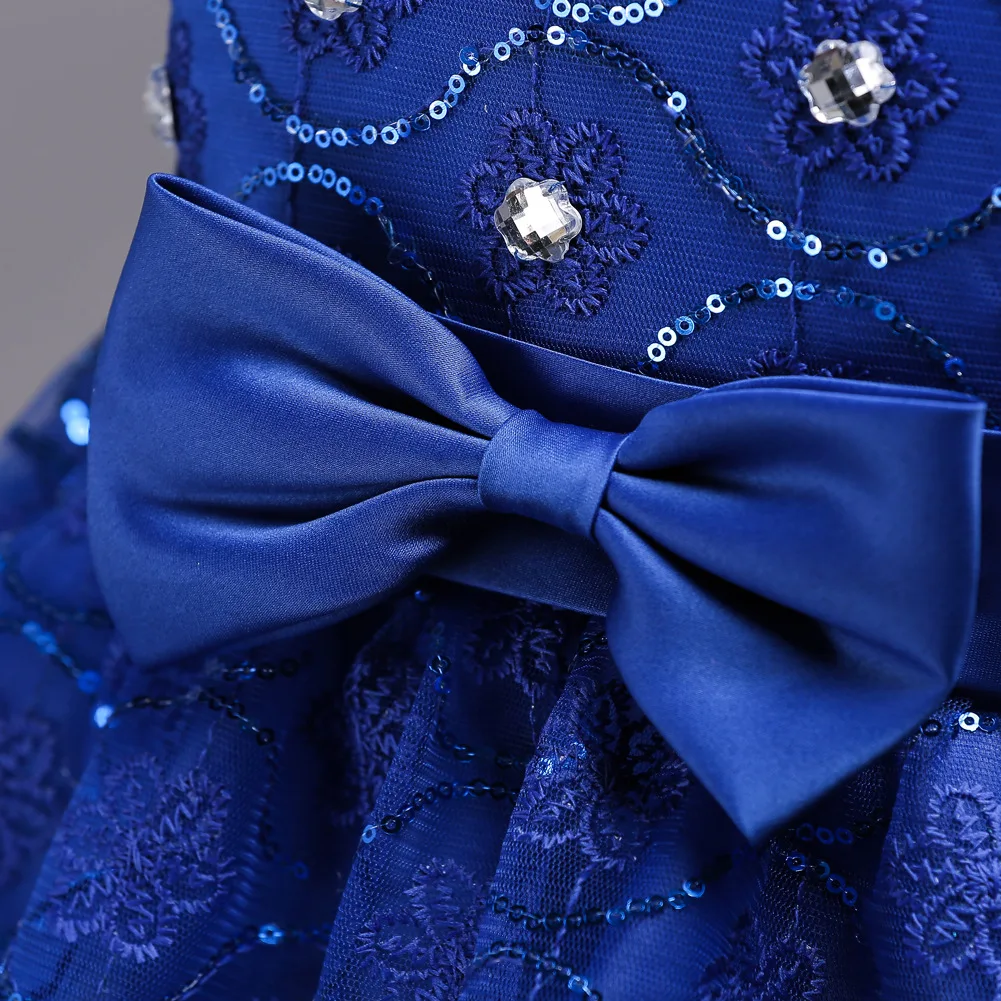 Children's Girls Dress Princess Brithday Party Wedding Flower Girl Bow Child Puff Christmas Costume 2019 | Детская одежда и