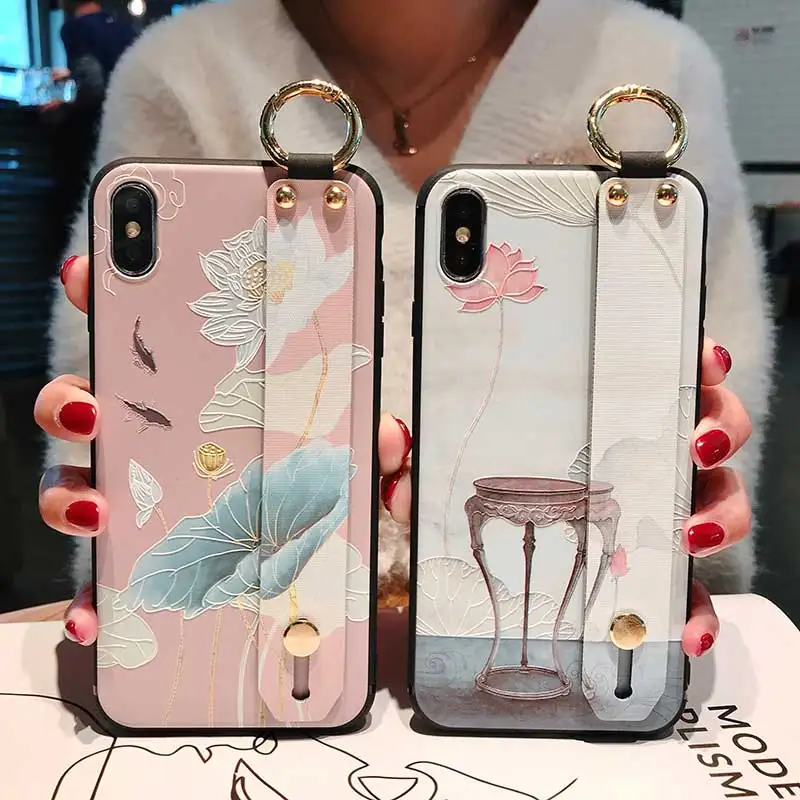 Чехол Boucho с ремешком на запястье для телефона iphone 8 7 6 plus чехол 12 11 Pro X Xs max XR
