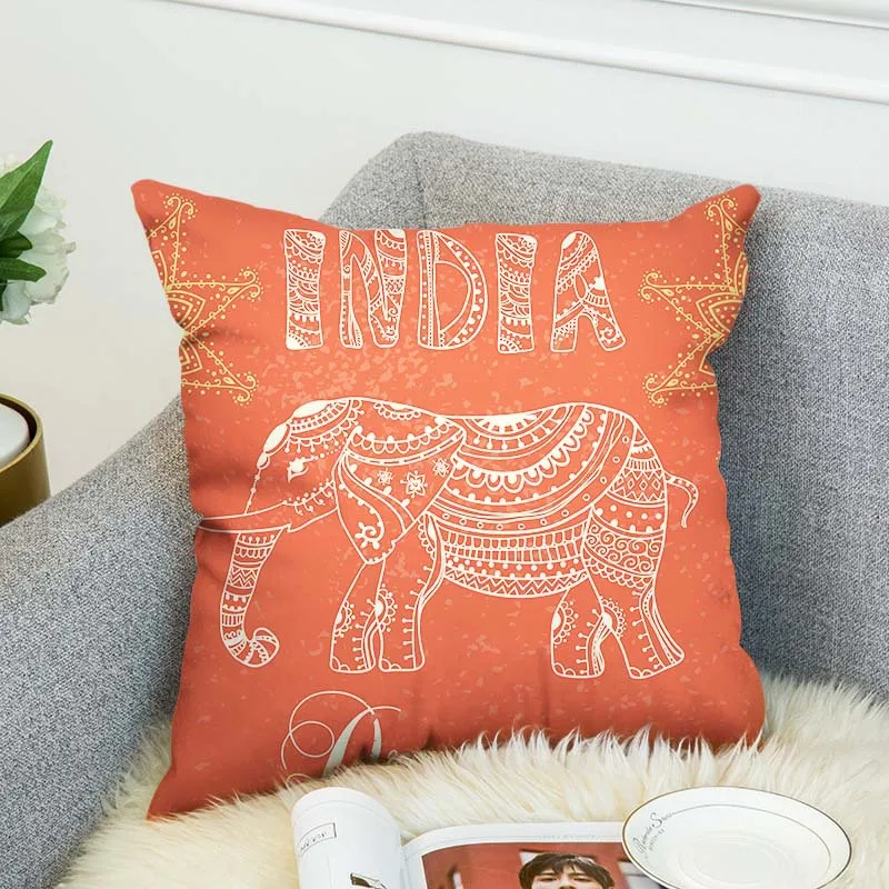 Watercolor Elephants New High Grade Decorative Pillow Case Car Home Sofa Cushion Cover 3D Digital Print style-1 | Дом и сад