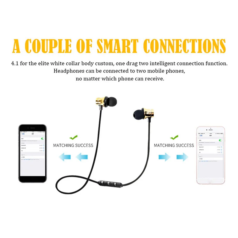 Магнитная Беспроводная стереогарнитура Bluetooth 4 2 наушники-вкладыши наушники для