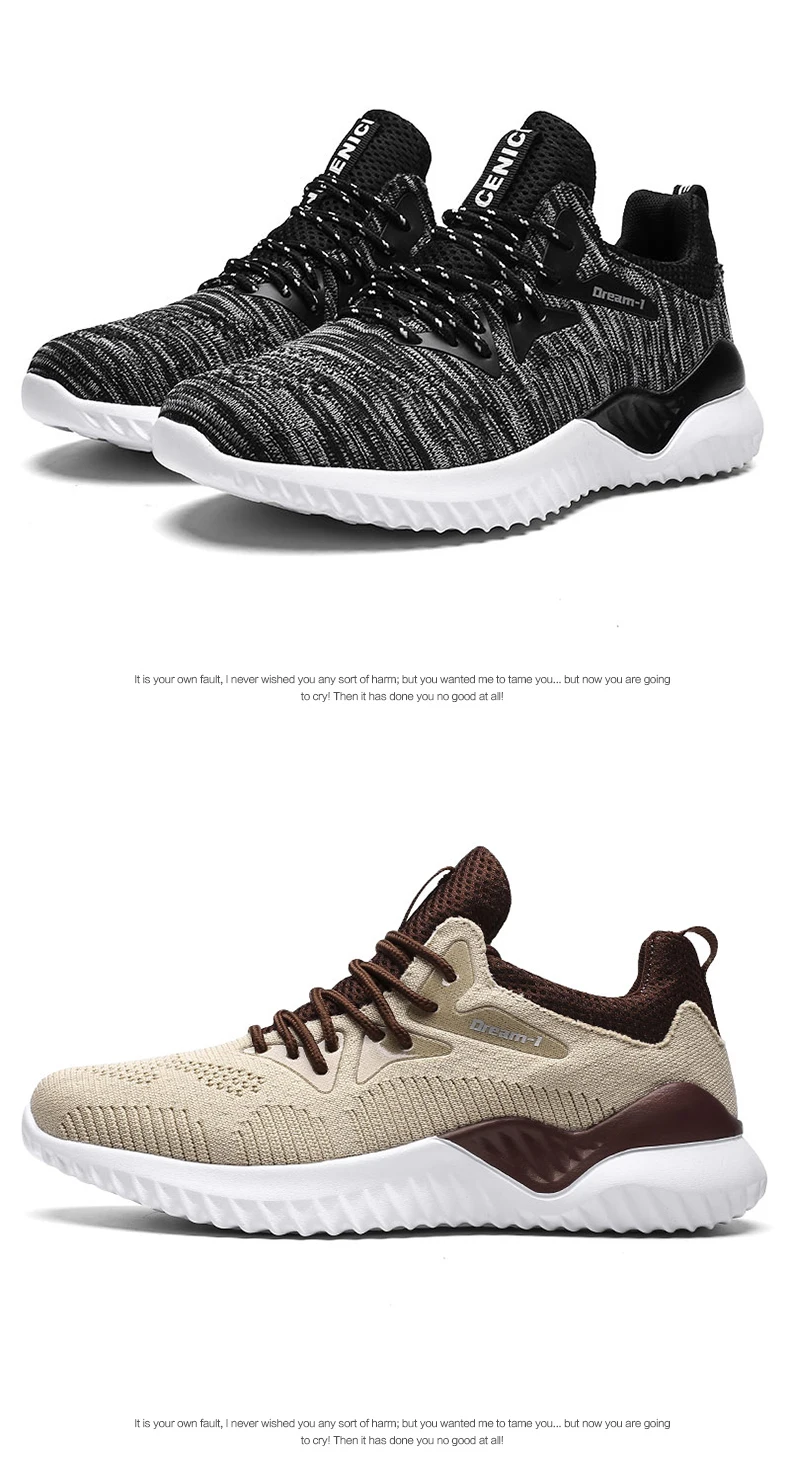 VESONAL/дышащие кроссовки Flyknit; мужская повседневная обувь для взрослых; сезон лето-осень; Мужская обувь для бега; прогулочная обувь; большие размеры 39-47