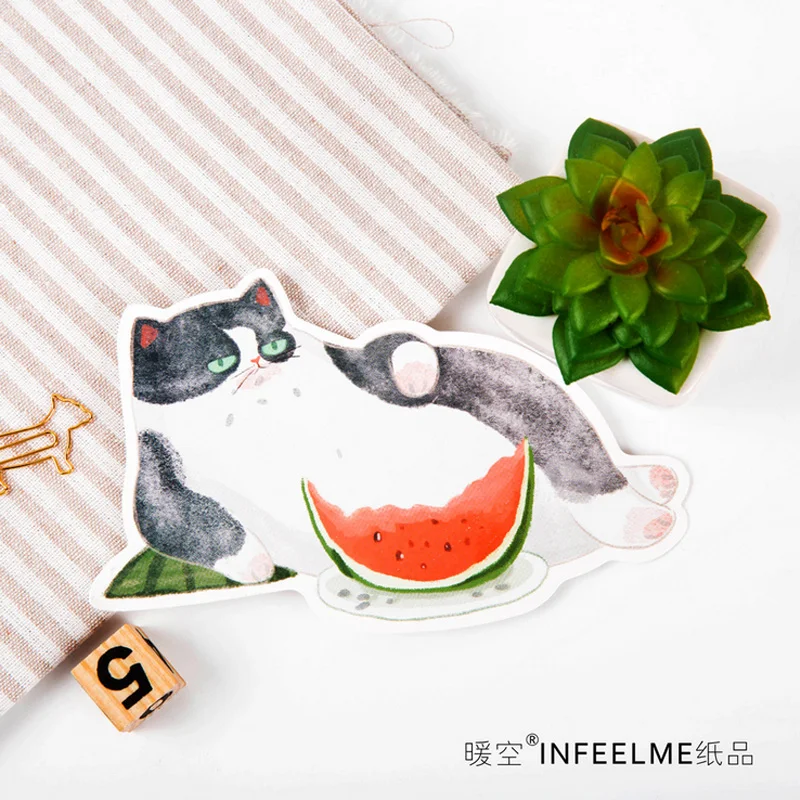 30 шт./лот Новинка гетероморфизм Милая ленивая кошка открытка поздравительная