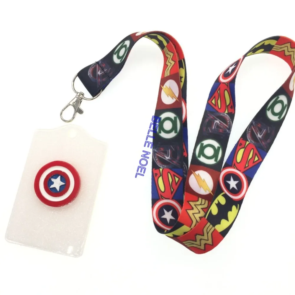 1Pcs cartoon Captain America ubway bus Cute Lanyard ID Badge Holder Key Neck Strap kids gifts | Украшения и аксессуары