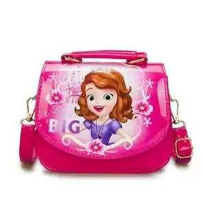 Новая милая сумка, Детская сумочка принцессы Софии для девочек, мультяшная водонепроницаемая сумка из искусственной кожи, модные детские сумки-мессенджеры для девочек