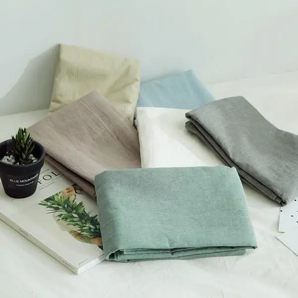 Однотонная наволочка в скандинавском стиле из 100% Потертого хлопка 160x24 0/200x23 0/240x250