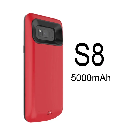 Red 5000mAh for S8 5000 мАч/5500 мАч внешний чехол-батарея для телефона для samsung Galaxy S8 Батарея Зарядное устройство чехол для samsung Galaxy S8 плюс Powerbank чехол - Цвет: Red 5000mAh for S8