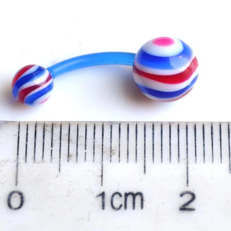 Новинка 5 шт разноцветные акриловые пупка кольца живота украшения для пирсинга