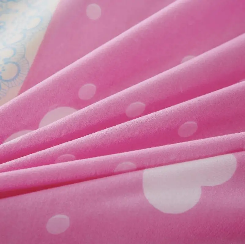 Полиэстер/хлопок сердце печатных розовый и желтый постельных принадлежностей