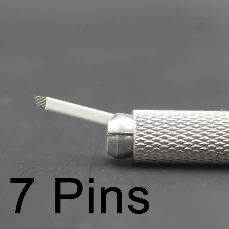 10 шт. 7 контактов игла для коррекции бровей лезвия тату 3D вышивки ручная ручка