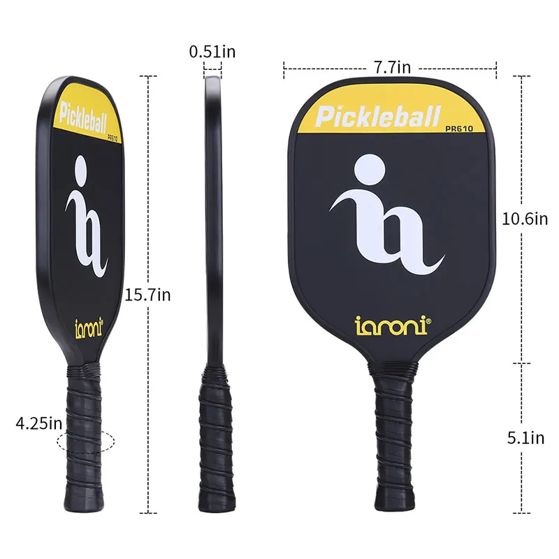 IANONI Pickleball ракетки графит уход за кожей лица углерода волокно состав PE соты США PA