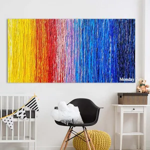 New Hand Painted Modern Abstract Oil Painting Wall Decor Landscape Canvas Painting colorful picture For Living Room Decoration
