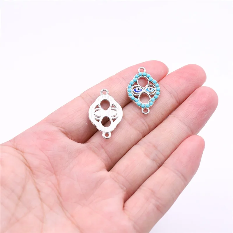 17 10pcs Eye Oval Все Оптовые несколько голубого озера акриловые пятна шармы-соединители для самостоятельного изготовления ювелирных изделий Браслеты аксессуары заводская цена - Цвет: 17 10pcs Eye Oval