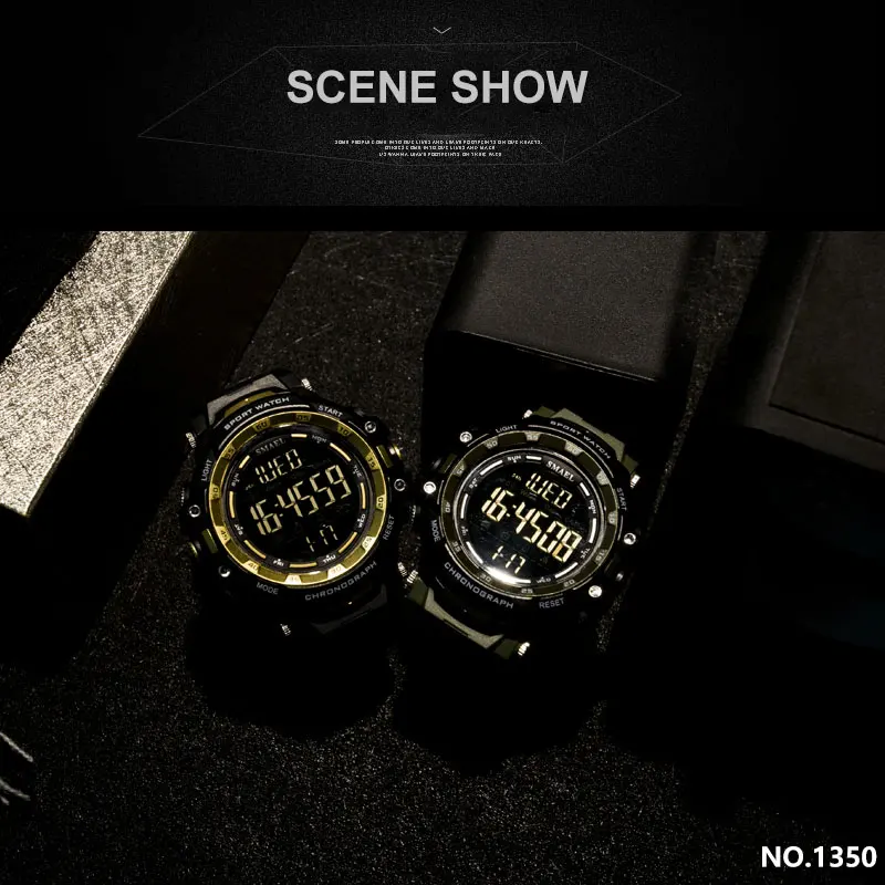 Мужские часы с цифровым светодиодным светом SMAEL Watch S Shock Montre мужские военные Топ