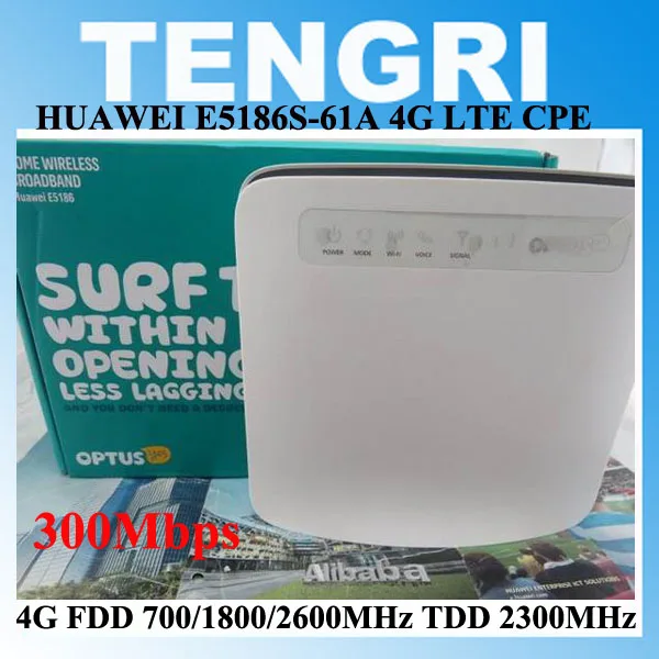 Wi Fi роутер Huawei E5186 маршрутизатор 4G Cat6 802.11ac 300 Мбит/с LTE CPE (FDD 700/1800/2600 МГц TDD 2300 МГц)|lte