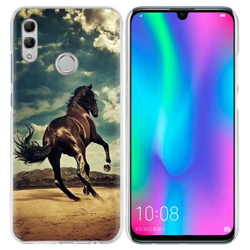 В форме лошадок, животных, чехол для huawei Honor 8X Y9 9 10 Lite Play 7C 8C 8S 8A фотоаппаратов моментальной печати 7S 7A Pro V20 20i Y6 Y7 Y5 жесткий чехол из ПК для телефона Coque - Цвет: 01