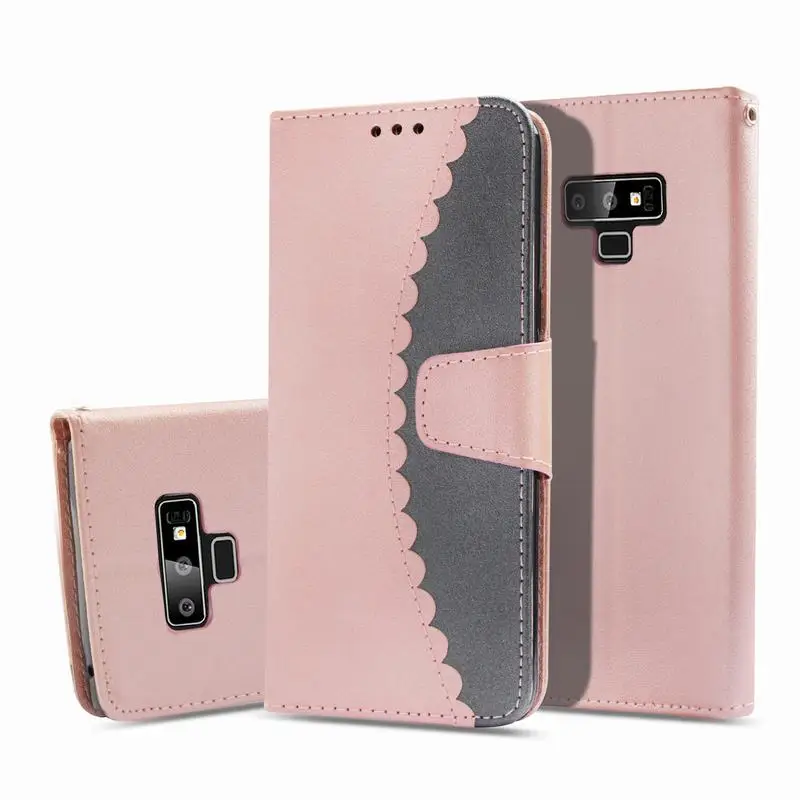 Роскошный кожаный чехол книжка для Samsung Galaxy Note 9 Note8 s9 plus s8 s8plus s7 edge кошелек из ТПУ с отделением