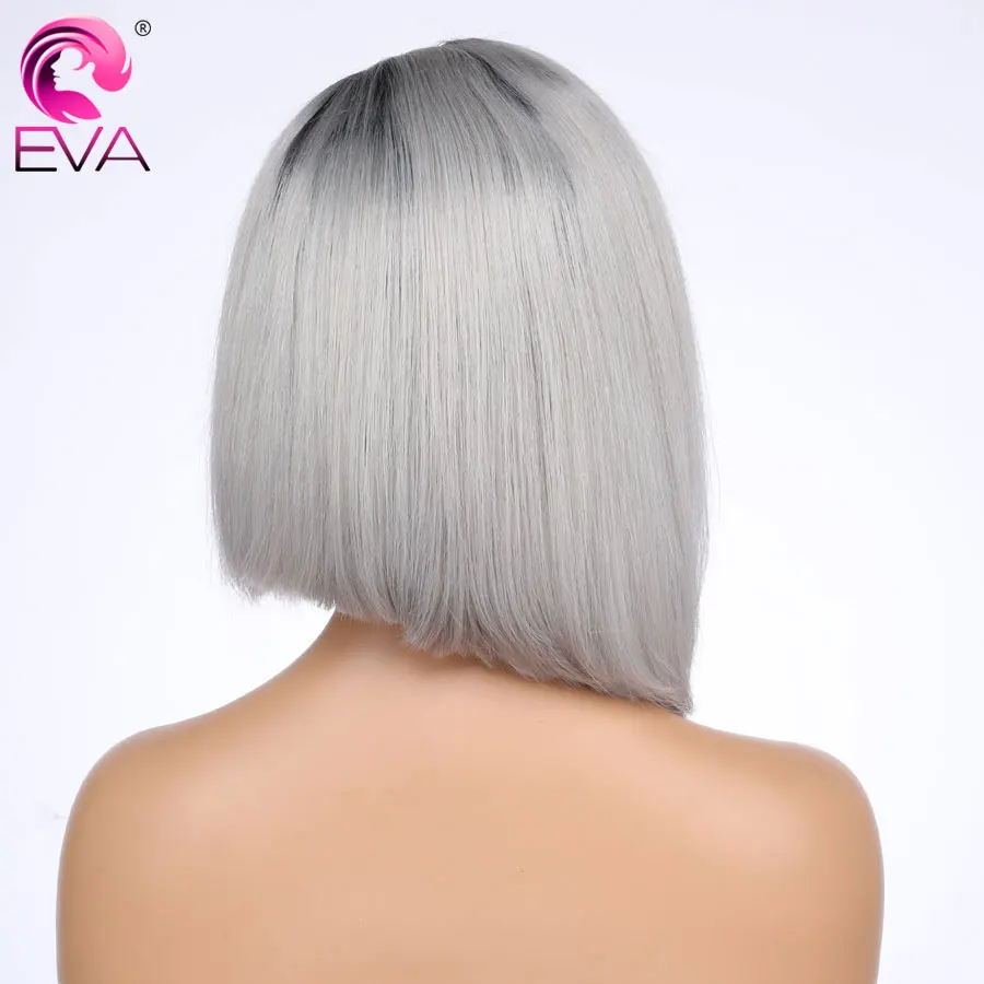 Короткие волосы из ЭВА кружевные фронтальные бразильские Remy прямые