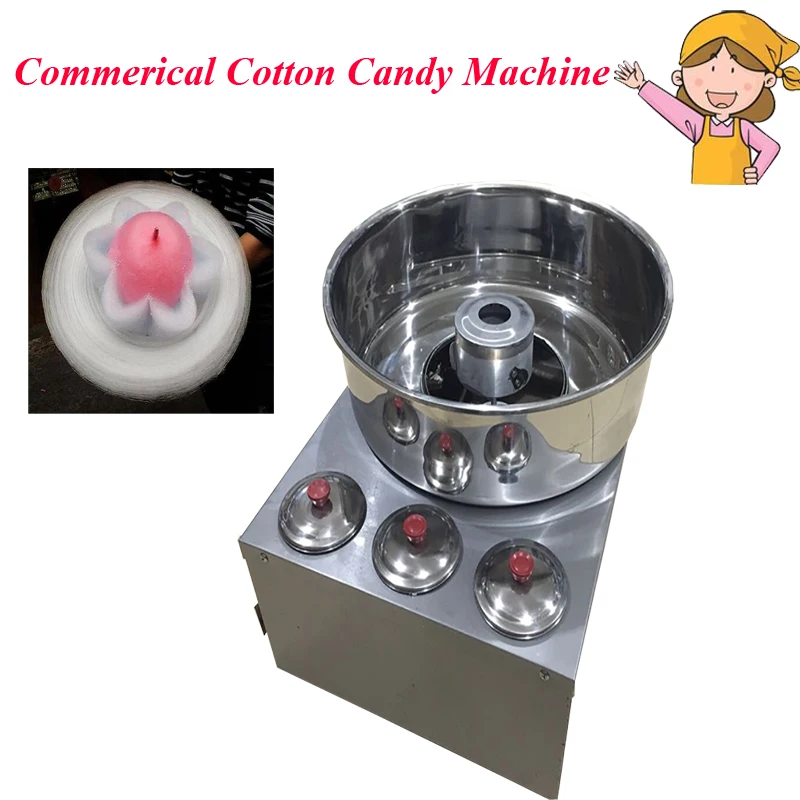New Luxury Cotton Candy Machine Factory Direct Selling Fancy Brushed/ Electric Gas Cotton Candy Machine for Commercial Use