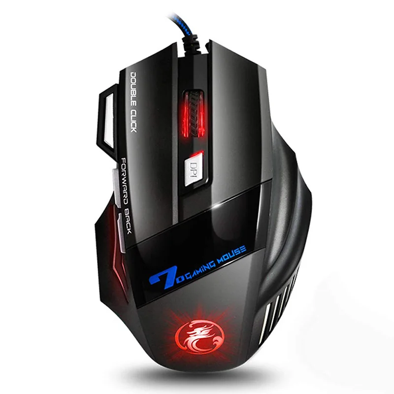 iMice X7 Wired Gaming Mouse Professional 7 Buttons LED Optical Game Ergonomic Mouse Mice for PC Laptop Computer Mouse Gamer