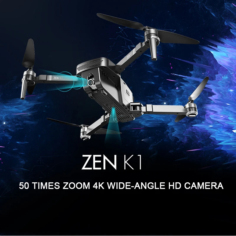 Visuo Zen K1 Gps Rc Дрон с 50 кратным увеличением 4k широкоугольная Hd Двойная камера 5g Wifi Fpv