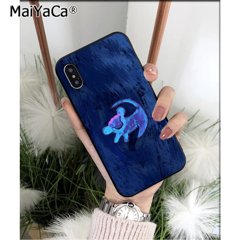 MaiYaCa Король Лев ТПУ мягкий силиконовый черный чехол для телефона для Apple iPhone 8 7 6 6S Plus X XS MAX 5 5S SE XR чехол