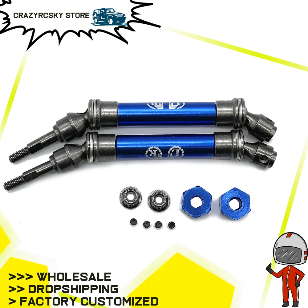 

RCAWD 2PCS #45 Steel Front Cvd Drive Shaft Left And Right For Rc Hobby Car 1/10 Traxxas Slash Short Course Truck Upgraded Parts