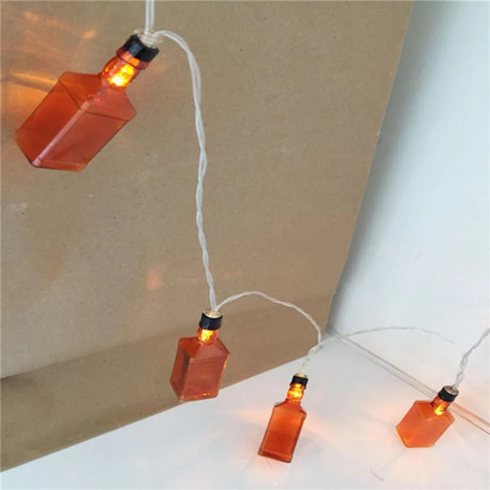 Бутылки светодио дный LED медный провод звезда занавес гирлянды лампа Фея