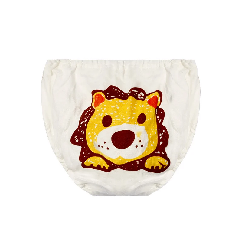 4pcs/lot Cute Cartoon lion elephant Baby Underwear Cotton Infant Panties Boys Briefs for Girls Toddler Underpants sets | Детская одежда