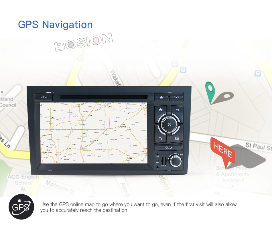 2 din android 8,0 автомобильный DVD gps Navi для Audi A4 gps(2003-2008) Audi S4/RS4/8E/8F/B9/B7 с Wifi Bluetooth радио SWC Canbus карта