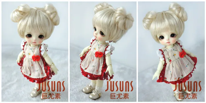 JD301 1/8 1/6 милый синтетический мохер BJD кукольный парик модный двойной круг концентрический хвост Размер 5-6 дюймов 6-7 дюймов аксессуары для кукол