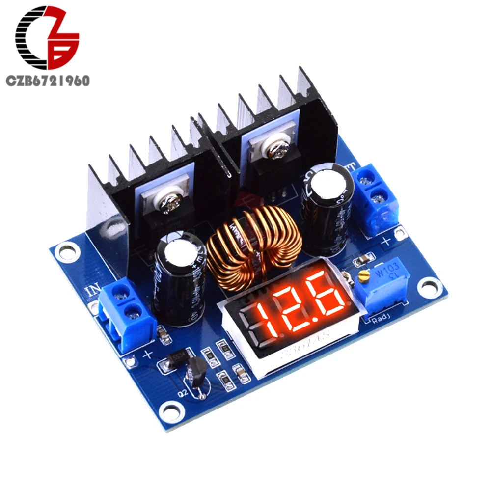 

200W 8A XL4016 DC-DC Step Down Voltage Regulator 4V-38V to1.25V-36V Adjustable Buck Converter Power Transformer Supply Red LED
