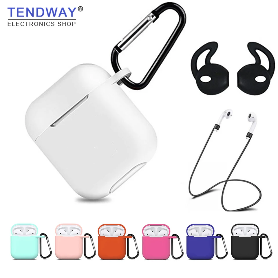 Силиконовый чехол для Apple AirPods аксессуары Чехол ударопрочный Кожаный True