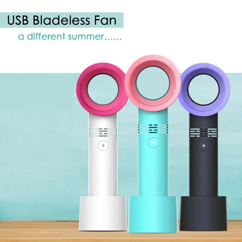 2019 Summer Mini Leafless Fan Handheld 3 Speed Adjustable USB Rechargeable Air Cooling | Бытовая техника - Фото №1