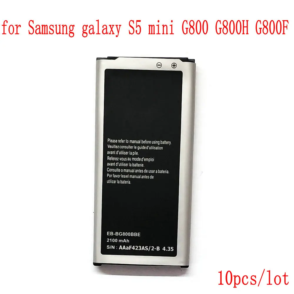 10 шт./лот 100% Новый 2100 мАч EB BG800BBC BG800BBE батарея для Samsung galaxy S5 mini G800 G800H G800F S5mini