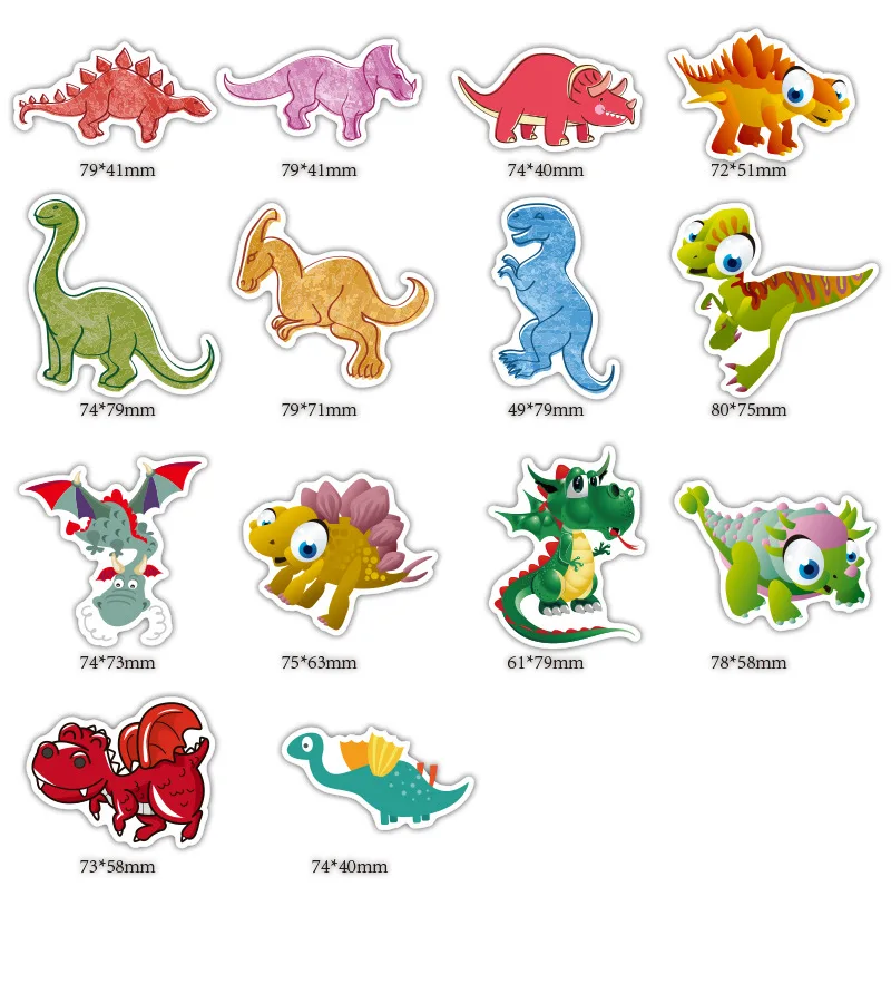 Omilut Dinosaur Sticker Car Adventure Doodle Cartoon Suitcase Skateboard Party Decoration Supp | Дом и сад